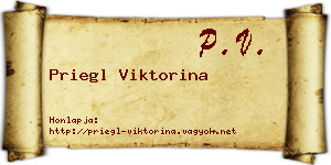 Priegl Viktorina névjegykártya